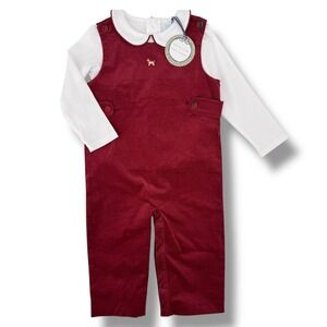 Edgehill Collection Dog Embroidered Corduroy Longall Set Sz 18M Darby Fallon